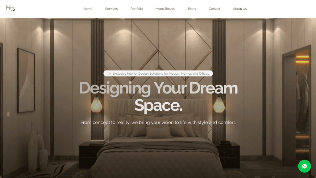 HMK Interiors Website Design
